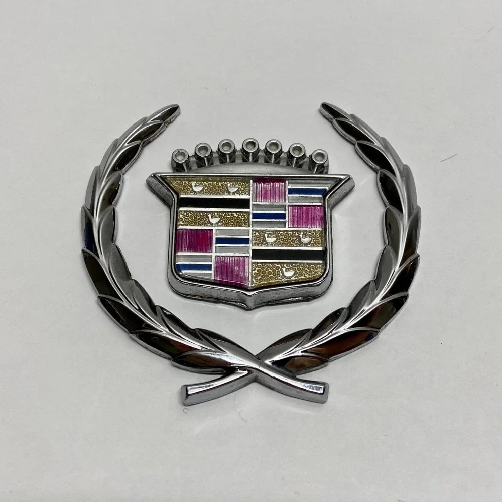 Cadillac Emblems 1970-89 OEM Deville Seville Eldorado Vintage GM Wreaths + Logos